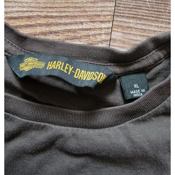 Harley Davidson Women's Sublimated Embroidery Eagle Cap Sleeve Shirt Y2K Size XL - Picture 7 of 10